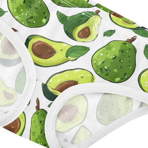 Wusikd Avocado Girls' Underwear Cotton White Girls Briefs Soft Toddler Underwear 2T4