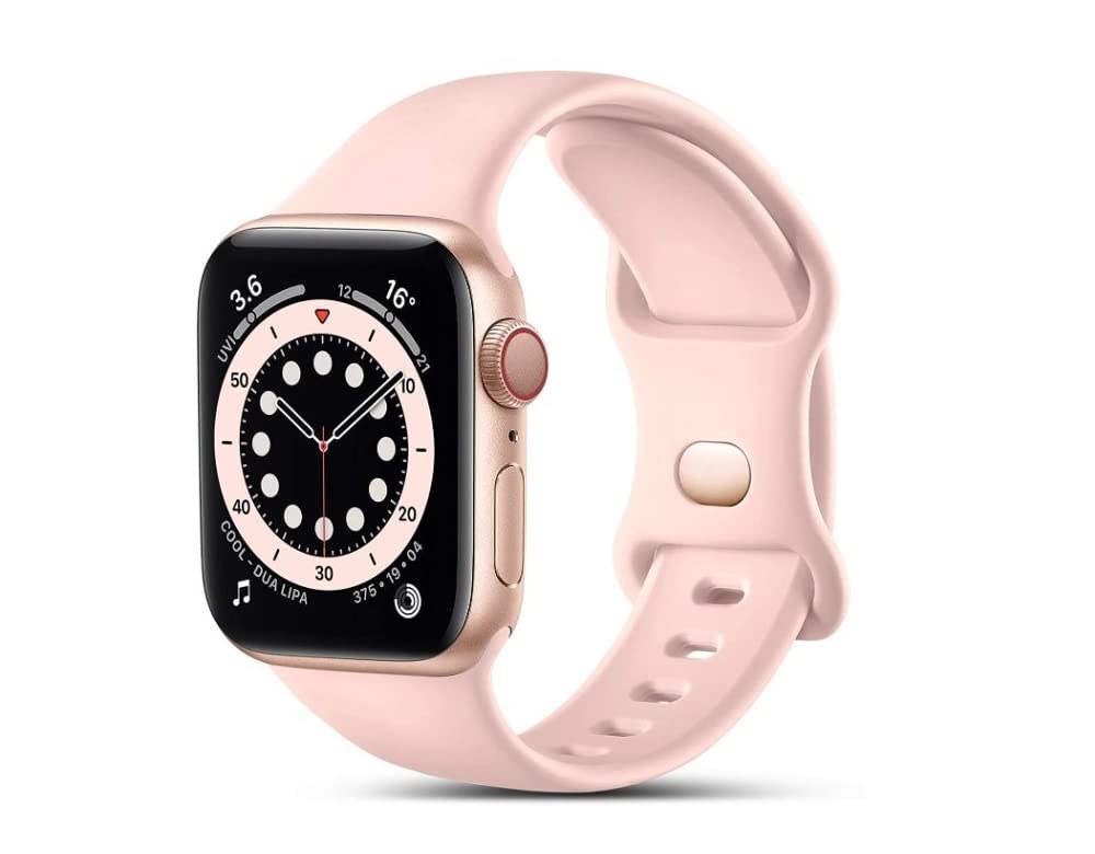 D4 SWISS Silicone Sport Replacement Straps Compatible with Apple iWatch Series 7 6 5 4 3 2 1 SE