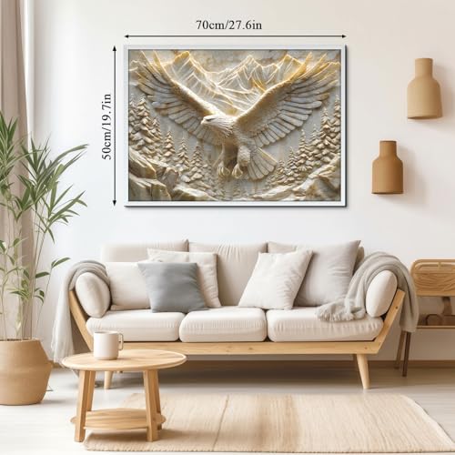 Puzzle para adultos PPuzzling Águila Calva 1000 piezas, desafiante rompecabezas de naturaleza con escena de montaña y bosque miniatura 4