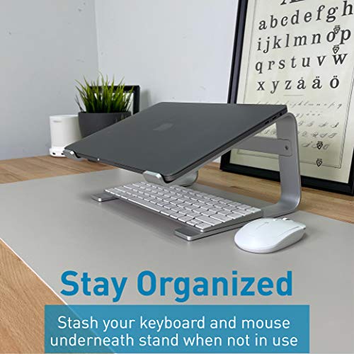 Macally-Laptop-Stand-for-Desk-Aluminum-Laptop-Riser-Stand-for-Desk-Ergonomic-Laptop-Holder-Mount-Use-as-Macbook-Stand-ProAir-or-Notebook-Computer-Stand-between-10-to-173-Inches-Silver