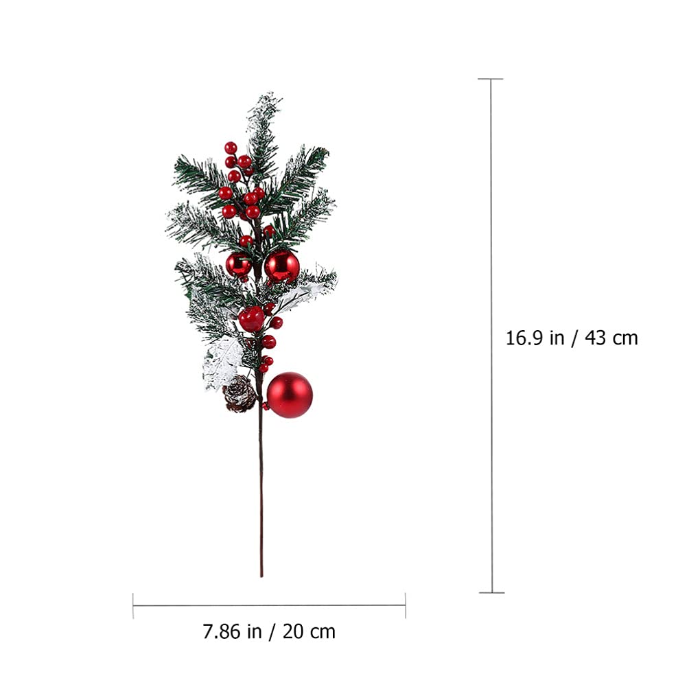 Happyyami Christmas Red Berry Picks 3Pcs Artificial Floral Stems Fake Holly Berry Picks Ornament For Holiday Xmas Tree Vase DIY Wreath Garland Crafts Home Decor - Image 3