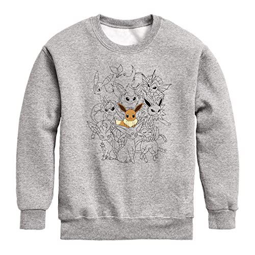 HYBRID APPAREL - Pokémon - Eevee Evolutions - Youth Crewneck Fleece Sweatshirt