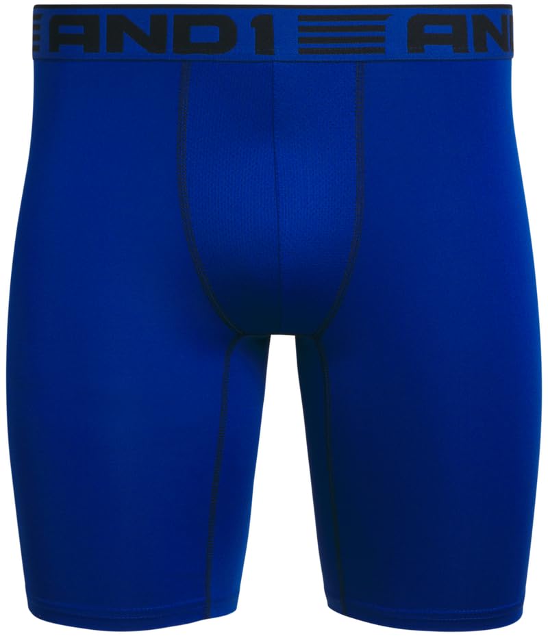 AND1 Mens Boxer Briefs - 6 Pack Platinum Performance Long Leg Boxer Brief - Breathable Compression Boxers for Men (S-3XL)4