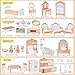 35 Pcs Dollhouse Furniture Accessories Set Mini House Furniture Small Dollhouse Miniature Furniture Play House Accessories 1:12 Tiny Kitchen Bedroom LivingRoom Bathroom Boy Girl Toddler3Y+