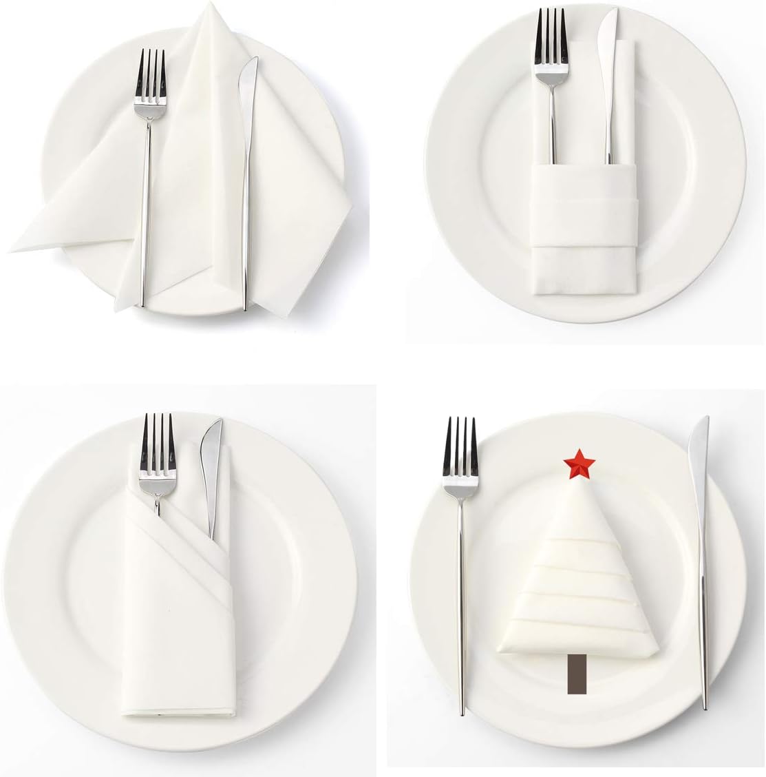 LEKOCH 100-Pack Premium Airlaid Napkins & Guest Towels - 16x16 Inch Large Linen-Feel Disposable Paper | Ultra Soft, Absorbent & Cloth-Like | For Dinner, Wedding, Party, Kitchen, Bathroom