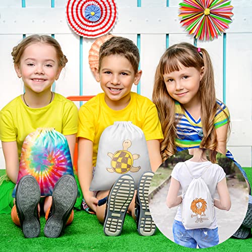 Saintrygo 60 Pcs Tie Dye Bags Cotton Drawstring Bags Sublimation Blank Backpack Drawstring Tote Items to Tie Dye4