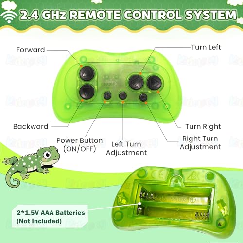 Image of Kidology Wall Climbing RC Lizard Toy | Remote Control Gecko that Crawls on Walls & Ceilings | 360 Stunt RC with LED Eyes | Prank & Thrill Gift for Boys & Girls