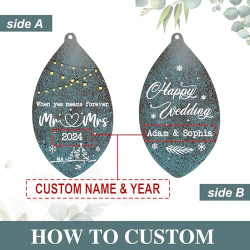 Image of ASTARIN Wedding Gifts Wind Chime, Personalized Names & Date Wind Chimes Gifts for Couple 2024, Wedding Gift for Newlywed Bride Groom Husband Wife, Valentine's Day Anniversary