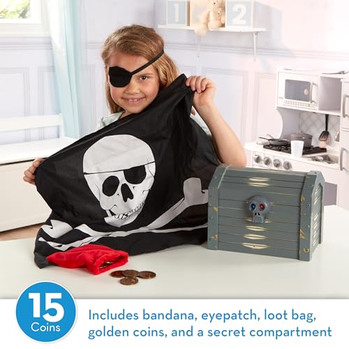 Melissa & Doug Wooden Pirate Chest Pretend Play Set - image 2