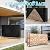 IRONMAX 8ft Firewood Rack with Cover, Outdoor/Indoor Waterproof Heavy Duty Log Storage Stand w/Air Vent, Fire Wood Lumber Holder and Cover Combo Set for Backyard, Garden, Patio