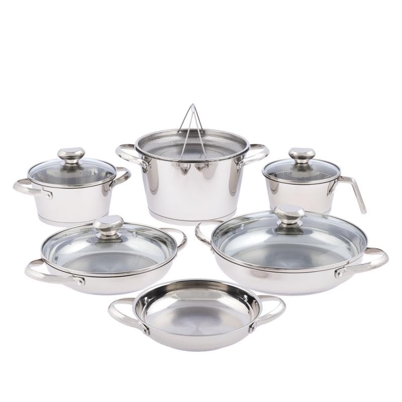 Comparison: Best Wolfgang Pot Set 2 Wolfgang Puck 11piece Stainless Steel Cookware Set (Renewed)