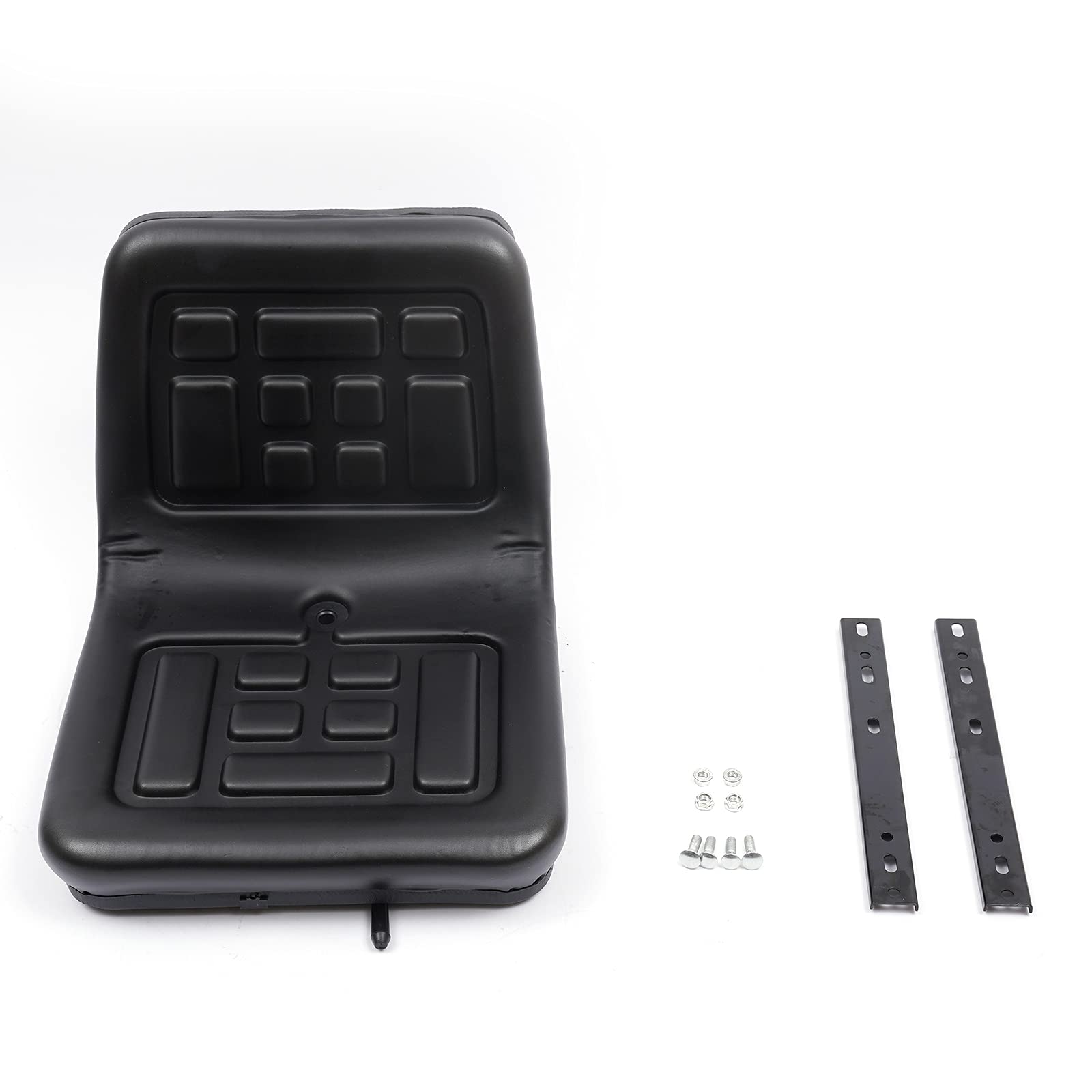 Asientos de tractor cuero PU grueso, asiento tractor cortacésped Con un orificio de escape, Asiento de tractor universal Equipado con rieles deslizantes Asiento de tractor impermeable placa de hierro