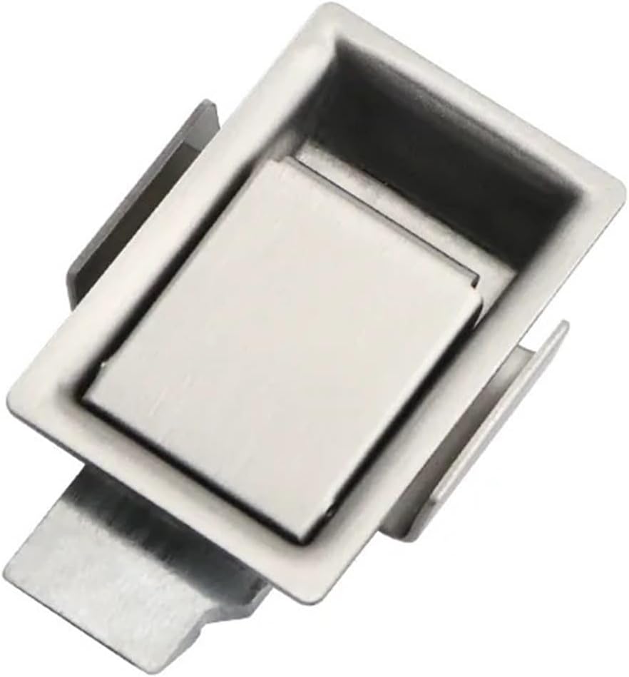 MS866-5 Flat Pull Cabinet Lock 304 Stainless Steel Material Panel Lock 1Pcs(Black)