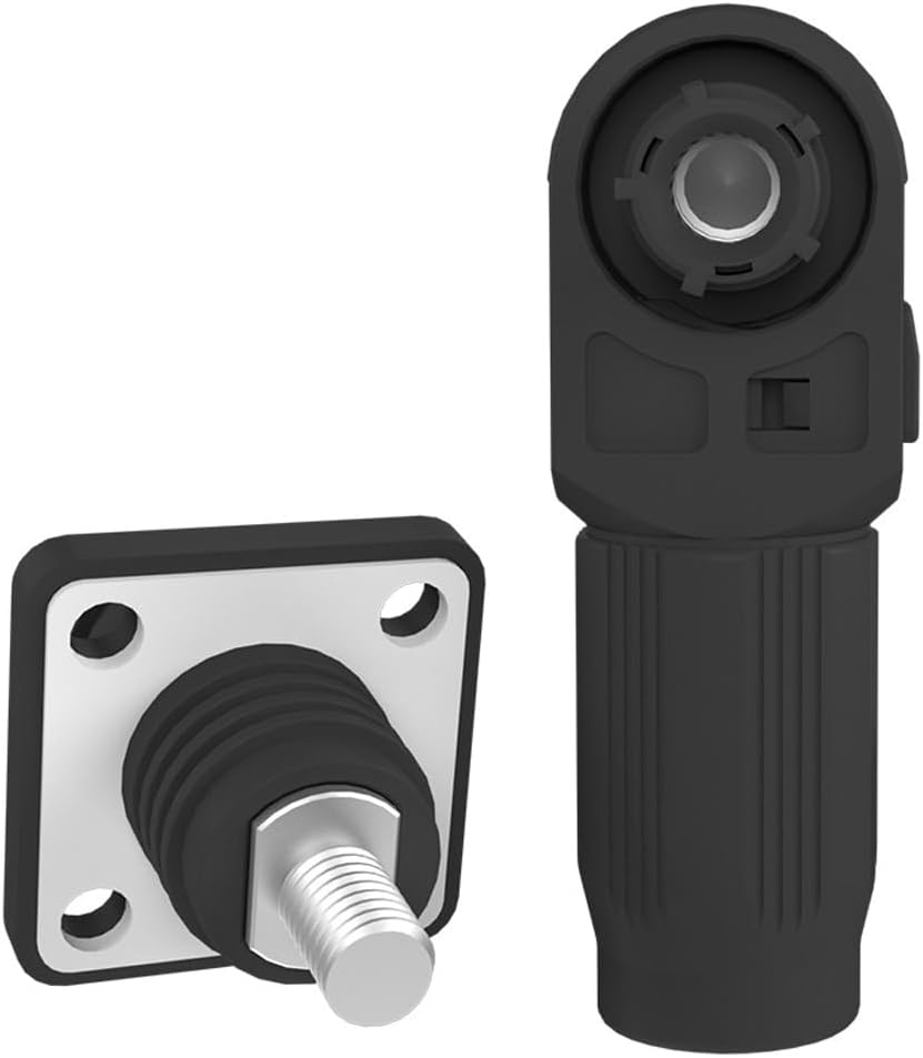 1 Set Battery Energy Storage Connector, Quick Plug Terminal High Current Connectors Right Angle Plug and Socket IP67 Waterproof Power Connector Stud Wiring Method 200A 50mm² (200A, Black)