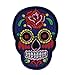 Gudeke Stickerei Aufkleber Rose Farbiger Schädelkessel Klettverschluss-Undead-Festival (6)