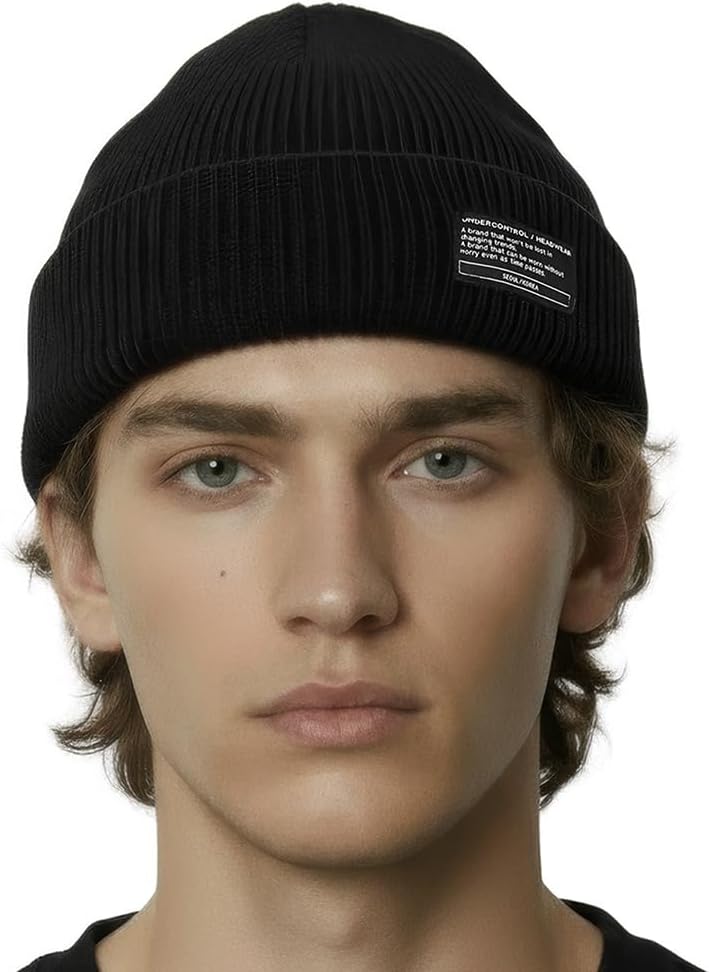 Winter Fisherman Beanie Free Size Men Women - Unisex Stylish Plain Skull Hat Watch Cap 12 Color - Black - One Size