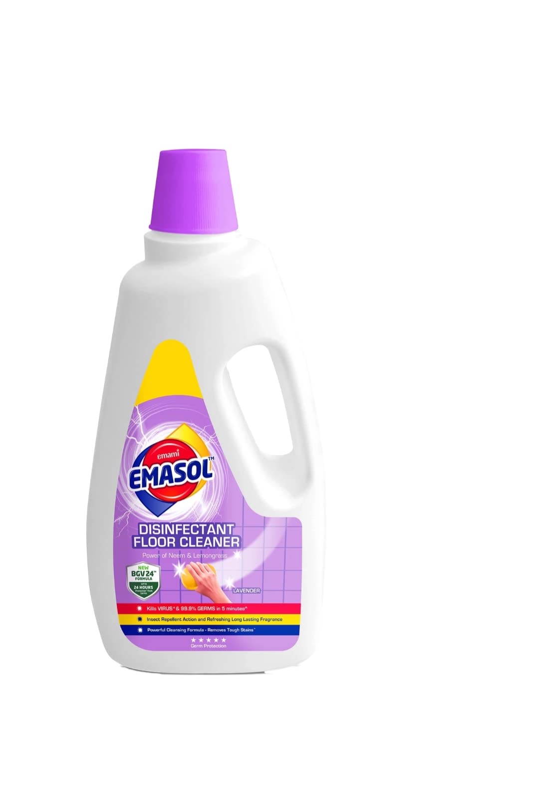 Emami Emasol Disinfectant Floor Cleaner Lavender Flavour 975ml(pack of 2)