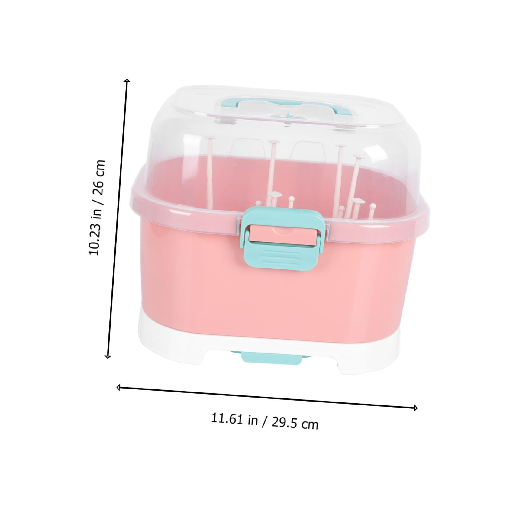 Égouttoir à Biberons Filet de Drainage Creux Boîte de Rangement Grosse Capacité Design Détachable en PP pour Tétines et Biberons de Bébé