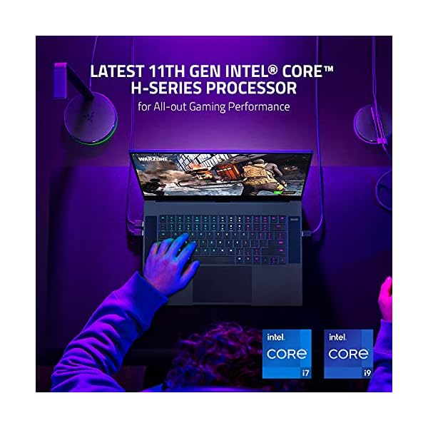 Razer Blade 15 Advanced - 15.6 Inch Gaming Laptop with 165Hz QHD Display (Intel Core i7-11800H, NVIDIA RTX 3070, 16 GB RAM, 1 TB SSD, Chroma RGB, Windows 11) UK Layout | Black - Image 3