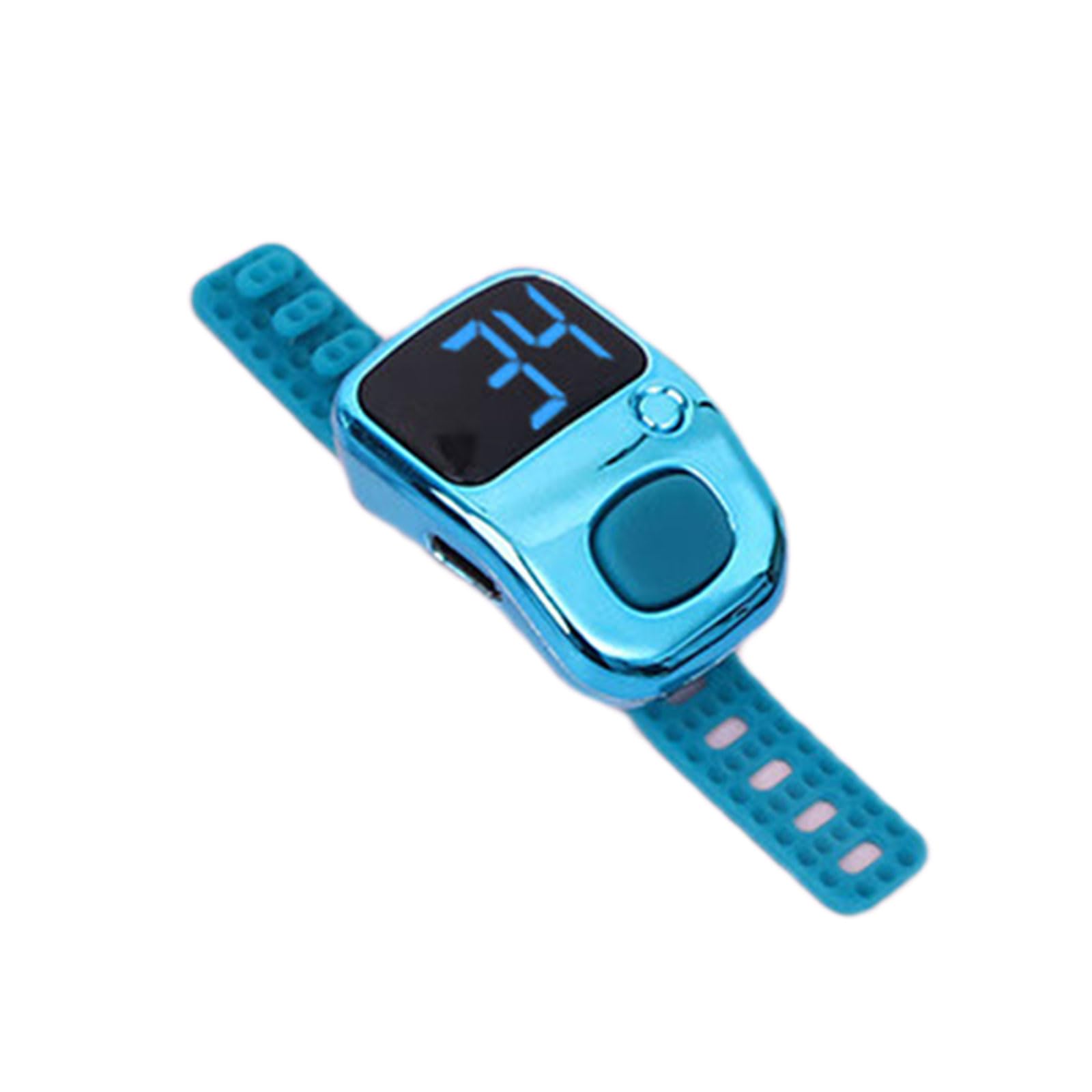 LED Display Rechargeable Clickers Timer Silicone Strap Portable for Industrial Use Counter