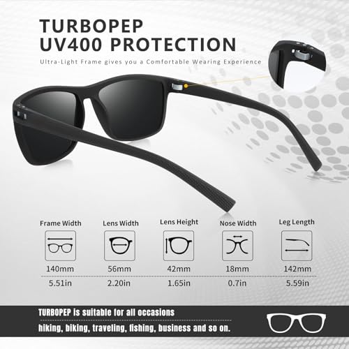 Image of Square Polarized Sunglasses for Men and Women Lightweight Frame Sun Glasses with UV Protection