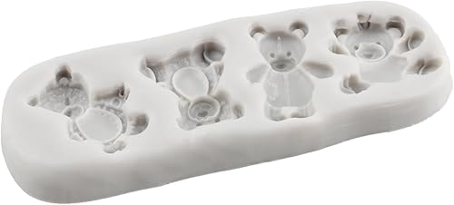 Miniatura 6 de Sijiangmold Molde de silicona para el día de San Valentín, molde de fondant de oso lindo oso de chocolate para decoración de pasteles, decoración de