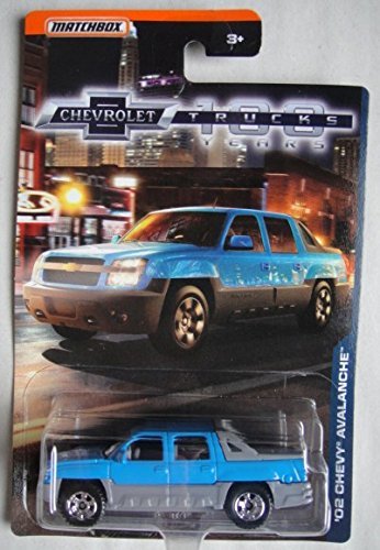 Matchbox1:75 SCALE DIE CAST CHEVROLET 100 YEARS TRUCKS, BLUE/GRAY '02 CHEVY AVALANCHE
