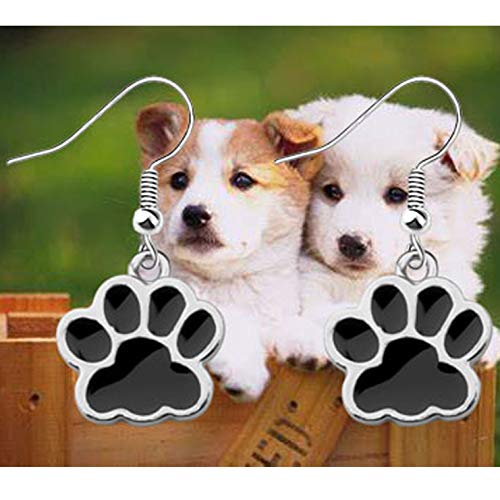 FEELMEM Dog Paw Earrings Cute Paw Print Dangle Earrings Dog Jewelry Gift for Dog Lover Dog Mom and Women Girls4