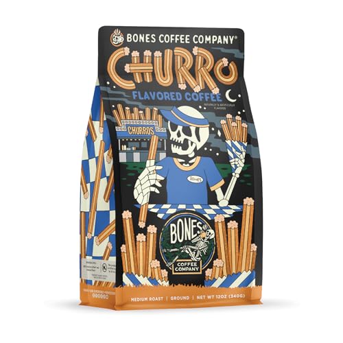 Bones Coffee Churro Cinnamon Medium Roast, 12oz Ground