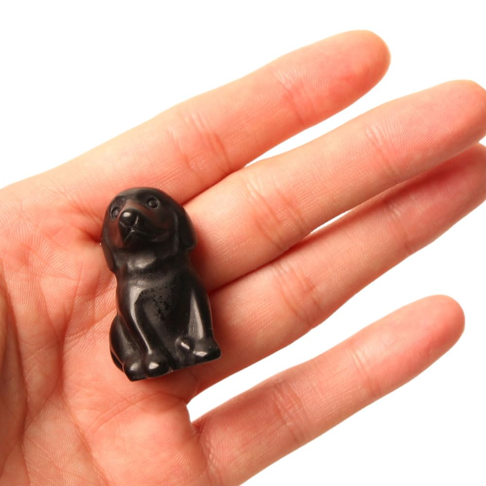 Figurine de chien gravé, statue polie d'artisanat premium