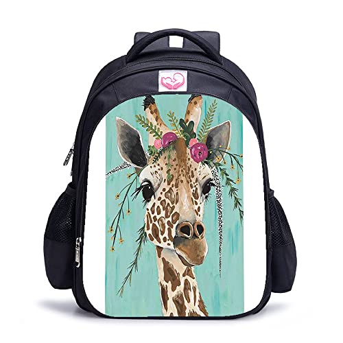 Sac à dos imprimé 3D girafe pour l'école et les sorties quotidiennes