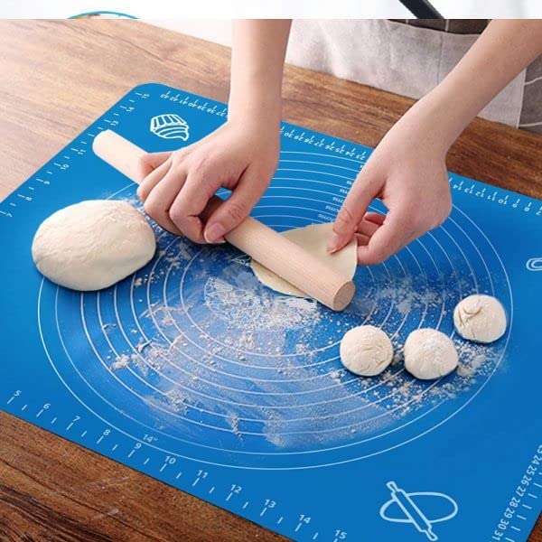 FW FAMEWORLD Non-Stick Silicone Reusable Pastry Fondant Dough Roti Chapati Rolling Baking Sheet Mat with Measurements 50 * 40 cm (Blue) (B0BCZBP4S7) Amazon Price History, Amazon Price Tracker