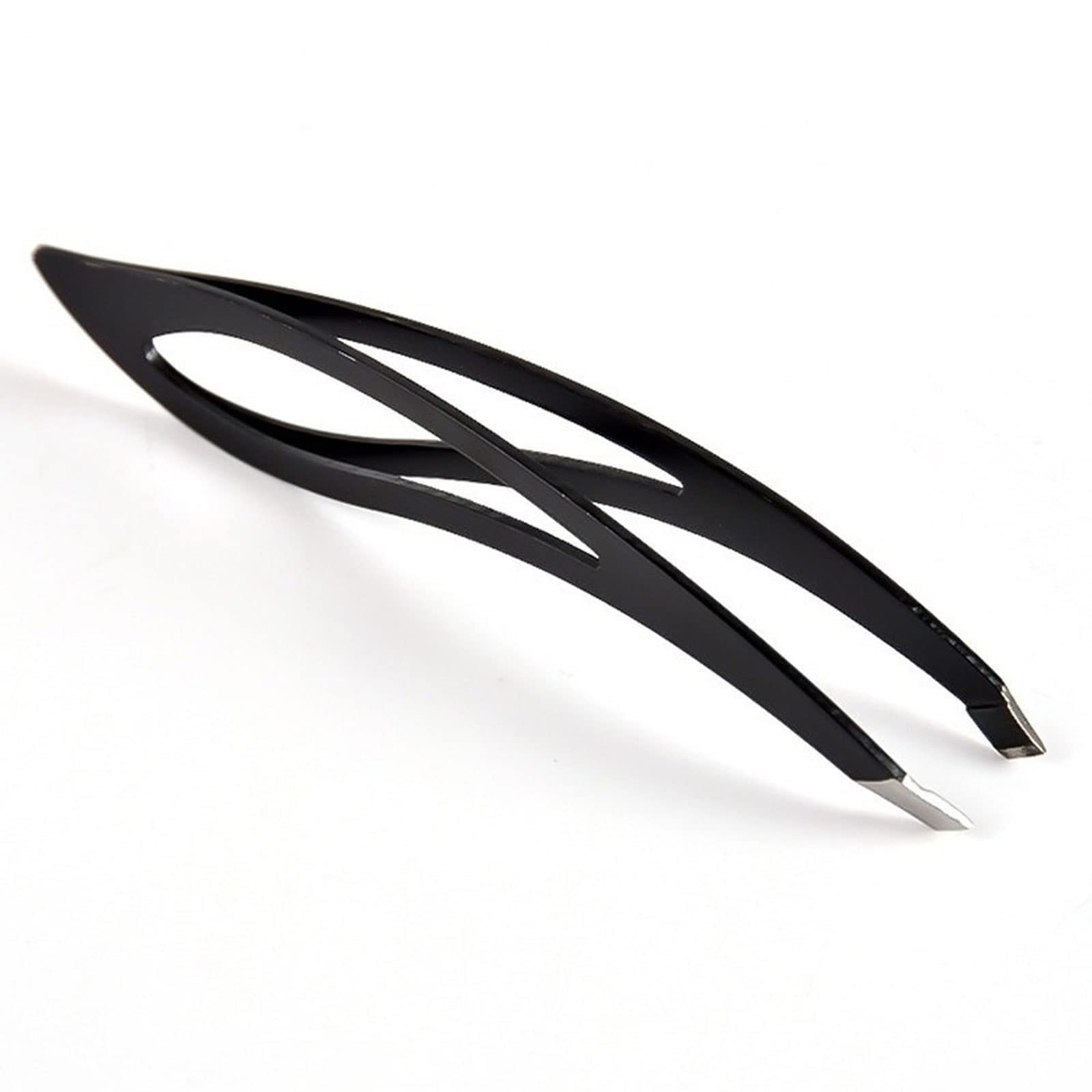 JINGYAN Pęsety Slant Tip Hair Removal Tweezers Stainless Steel Slanted Flat Point Professional Eye Brow