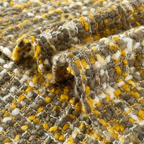 GINAMUSE Multi-Color Gold Cable Woven Throw Blanket for Couch,60"X80" Boho Style Textured Blankets for Home Decor,Super Soft Warm Cozy Chunky Blanket with Decorative Tassels for Bed and Sofa by GINAMUSE - Image 3