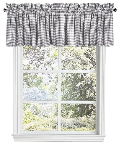 Native Fab Gingham Karo Vorhangset, 2 Stück