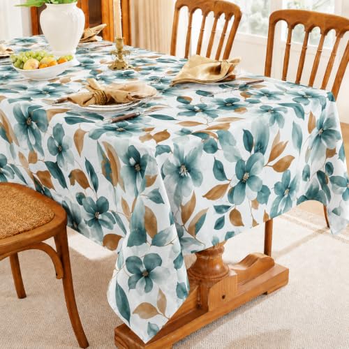 Image of Amazon Brand - Umi Super Soft Brushed Microfiber Cotton Dining Table Cloth, Printed Rectangular 6 Seater Table Cover 60X90(Inches)