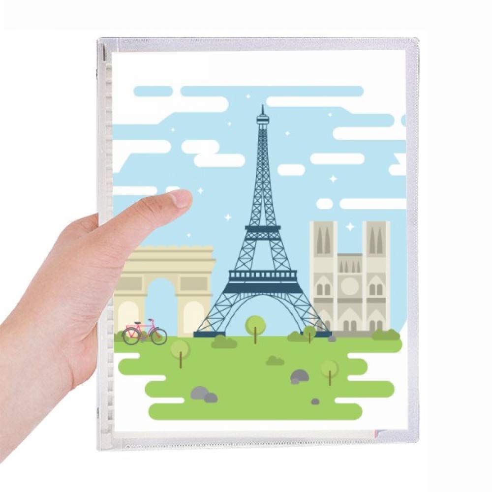 Carnet Tour Eiffel à spirale avec feuilles rechargeables pour notes - 5