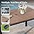 MIXPATIO Patio Table and Chairs Set, Patio Dining Set for 6 with Chairs and Wood-Like Rectangle Steel Table for Deck Backyard Lawn Poolside Brown