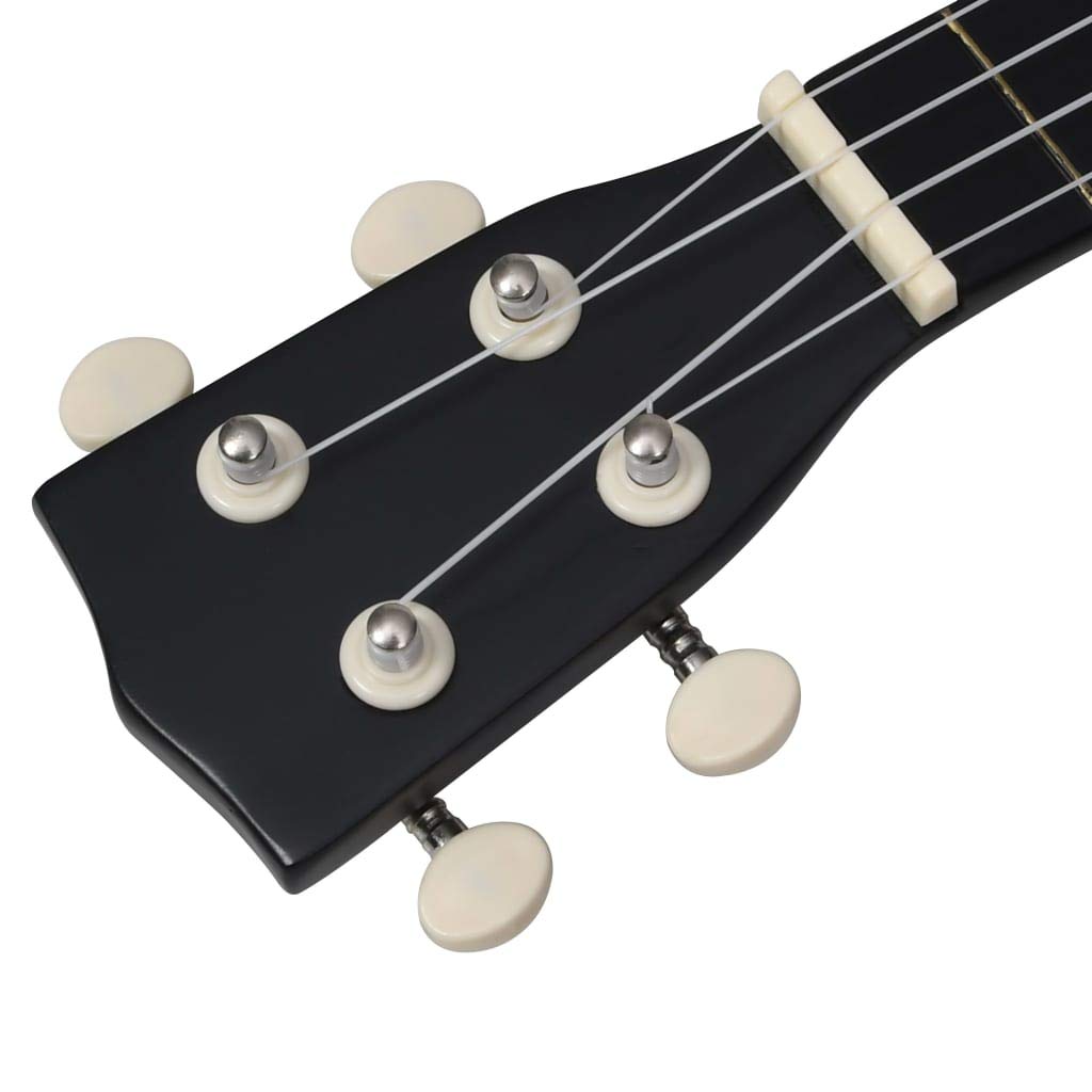 Musikinstrumente – Hobbys & Creative Arts – Sopran-Ukulele-Set mit Tasche für Kinder, schwarz, 53,3 cm