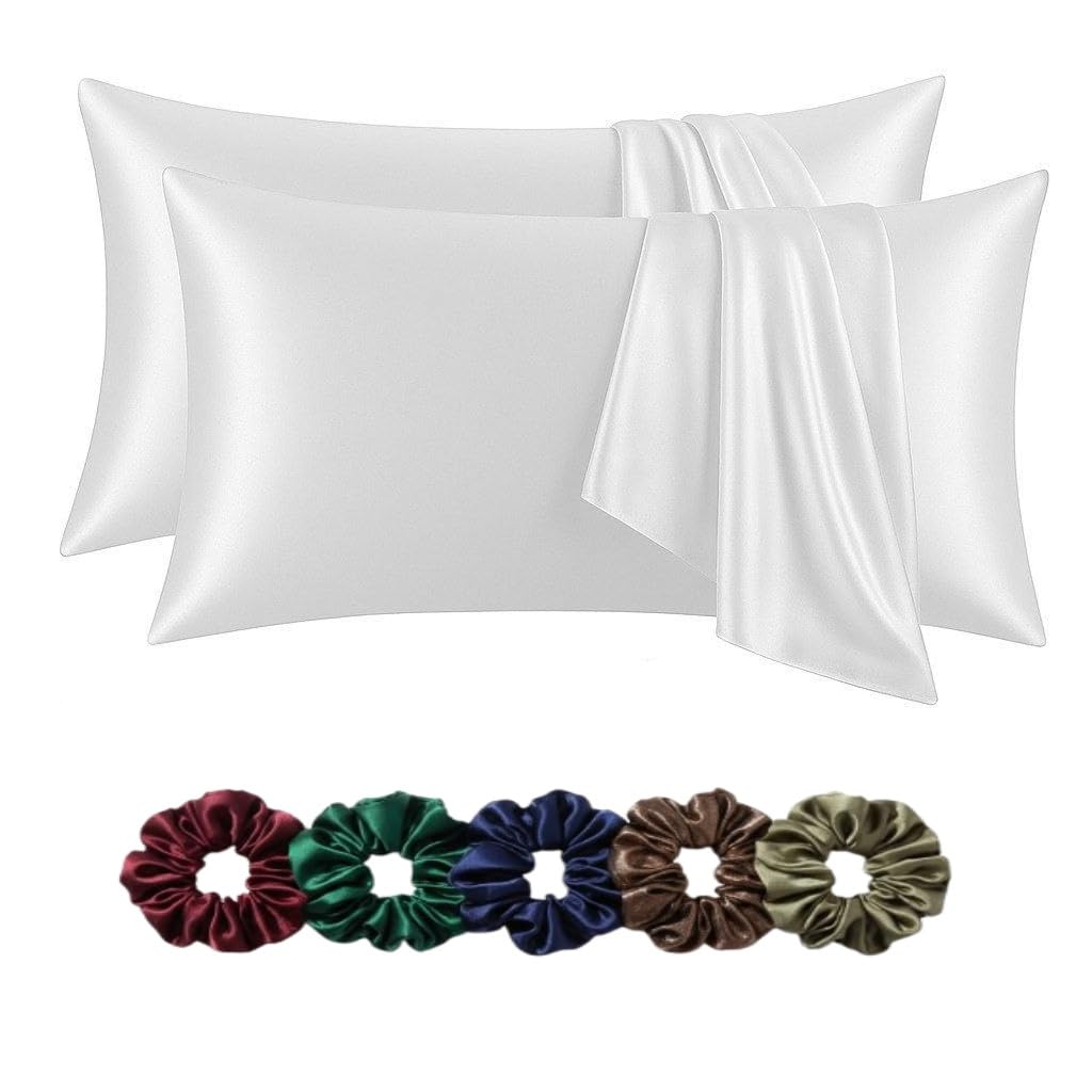Satin Pillowcase - Hair & Skin Protection + Scrunchies -19 Satin Pillowcase - Hair & Skin Protection + Scrunchies -19
