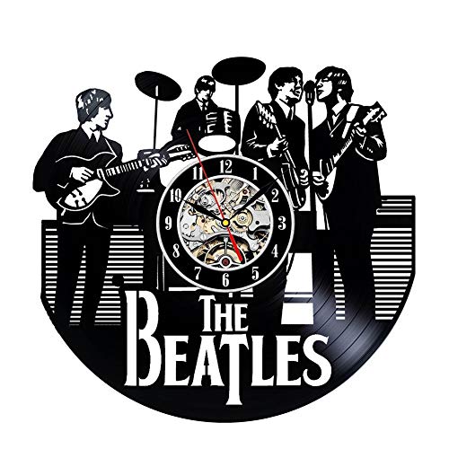 Horloge Murale en Disque en Vinyle, Les Beatles, Une Horloge Murale silencieuse créative, adaptée aux Amis Qui Aiment… - Les Beatles, Paul McCartney, John Lennon, RIngo Starr, George Harrison Horloge Murale en Disque en Vinyle, Les Beatles, Une Horloge Murale silencieuse créative, adaptée aux Amis Qui Aiment…