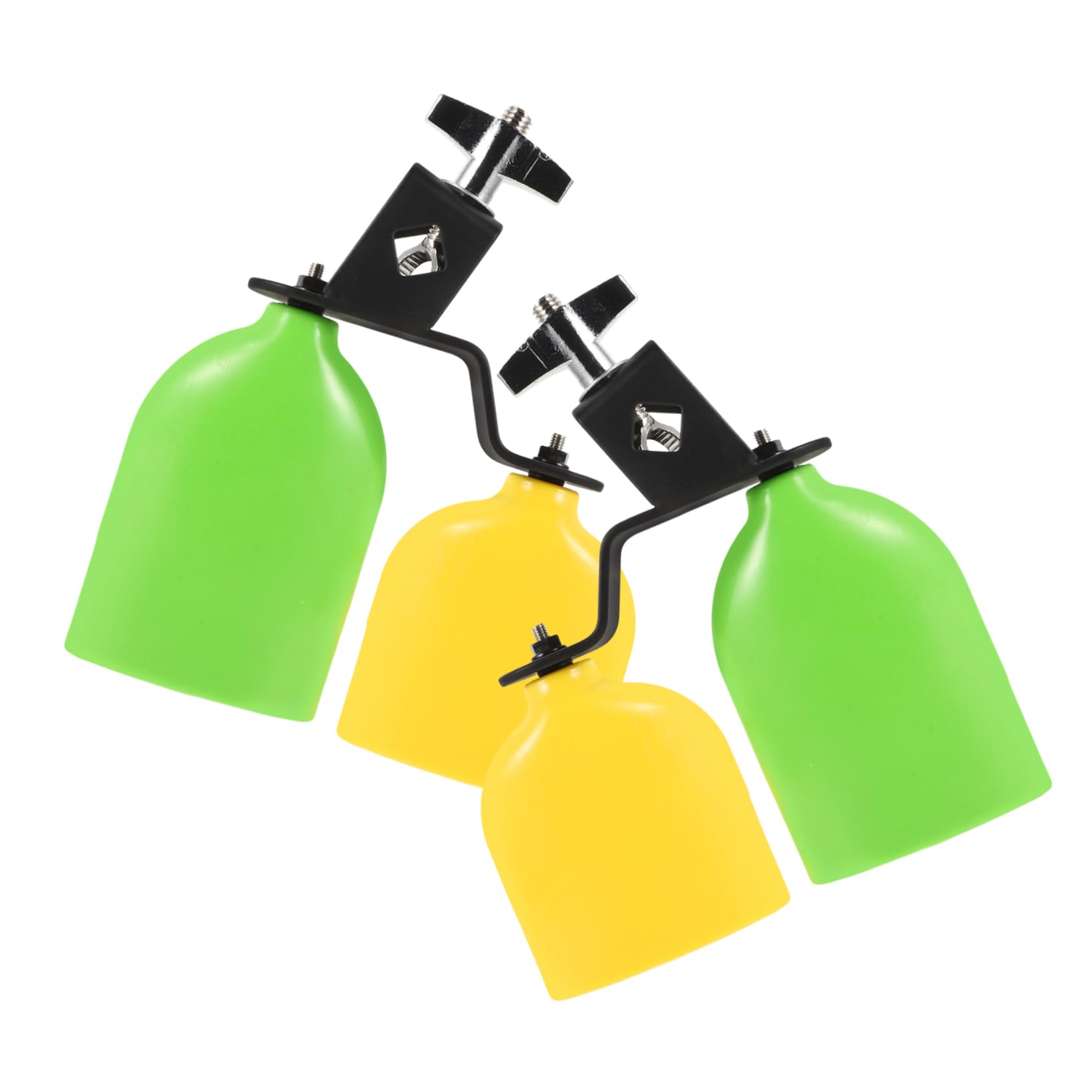 CIMAXIC Percussion Kit 1 Pair Cowbell Mount Drum Set Accessories High Low Tones Musical Instruments for Events