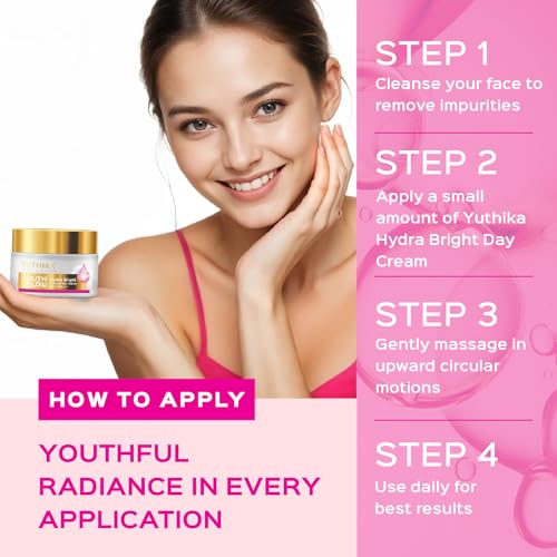 Image of Yuthika Youth & Glow Day Cream for Women SPF30 /PA+++, Oil-Free, Non-Sticky, Reduces Dark Spots, Fine Lines & Wrinkles, Dermatologist Tested for All Skin Types (25g, Pack of 2)