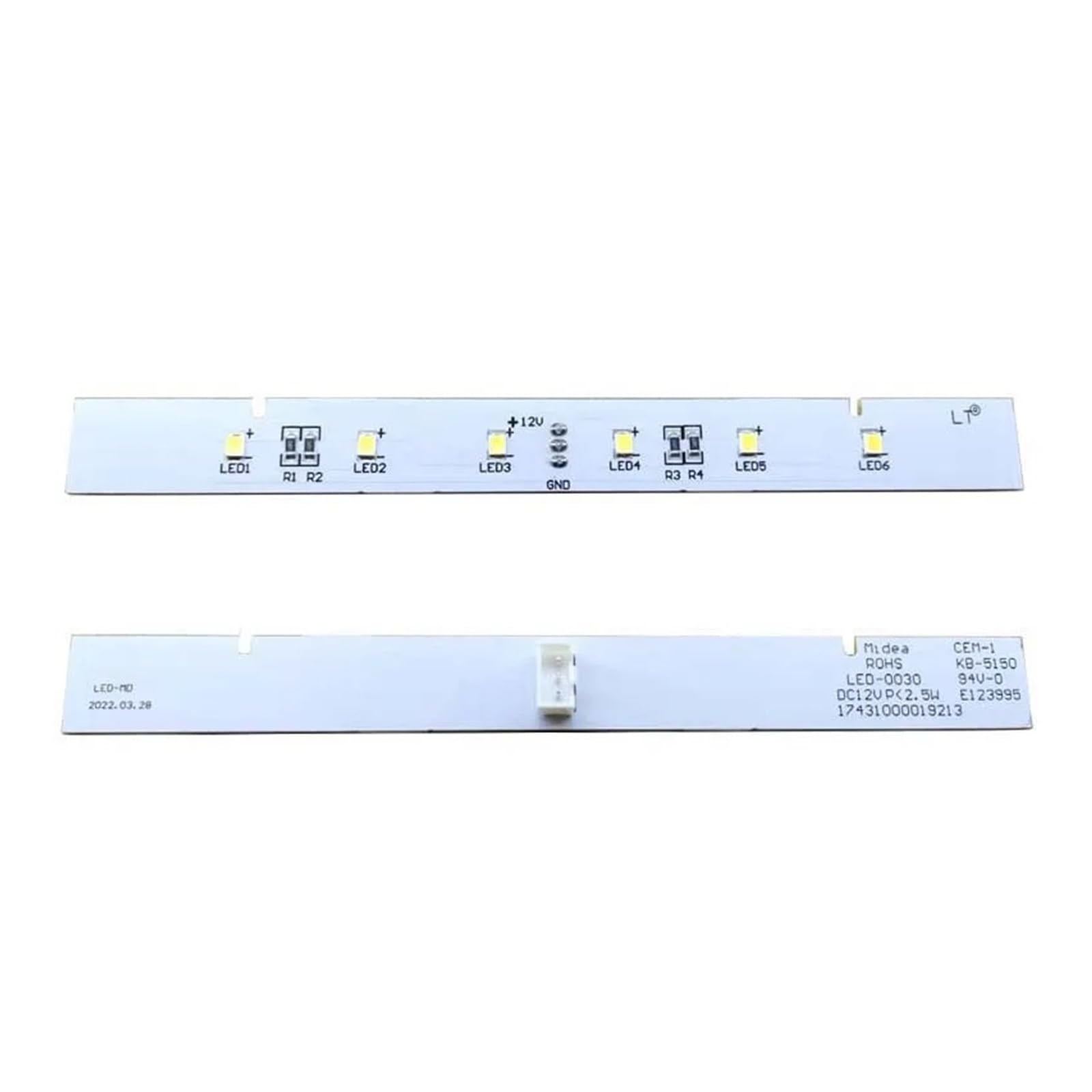 Wymienne oświetlenie LED do lodówki, Taśma LED do lodówki 12V biała E123995 GMFL-19213 15x1,5cm