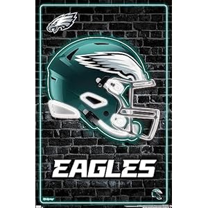 Trends International NFL Philadelphia Eagles – Neon Helmet 23 Wall Poster