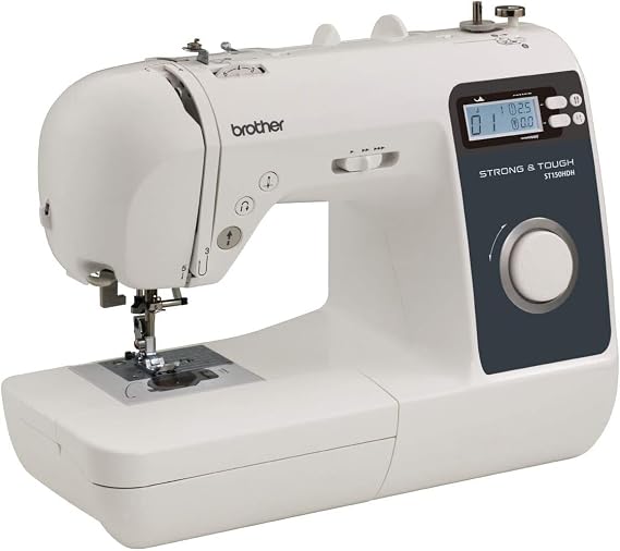 Brother ST150HDH Strong & Tough Sewing Machine, 50 Built-in Stitches, LCD Display, 9 Feet and SA5FTPKG 5 Foot Embellishment Pack Included