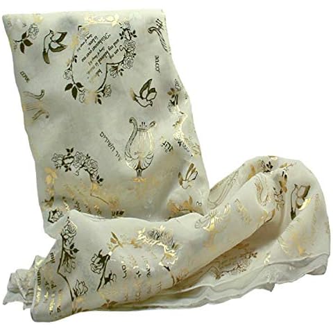 Biblical World My Beloved Scripture Scarf For Woman, 100% Polyester 20 x 60 inches (Ivory) Cover