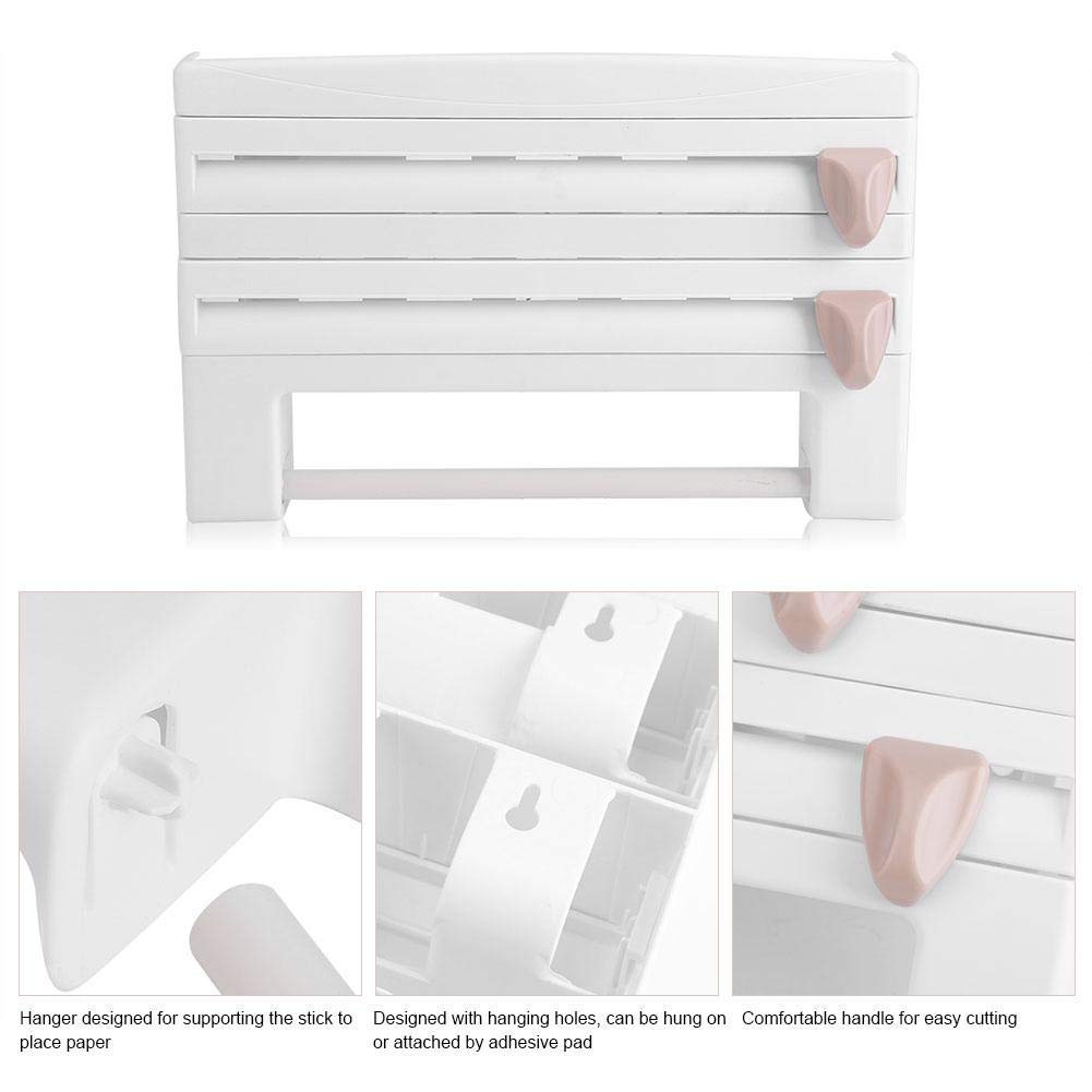 Portarotolo Da Parete Con Taglierina - Bianco Per Carta Alluminio E Pellicola - Foto 5