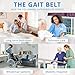 Gait Belt for Seniors, Transfer Belt with 6 Nylon Padded Handles, Medical Belt for Lifting Patients, Safety Gait Belt for Elderly Easy to Use Quick Release Buckle (Black, Short)