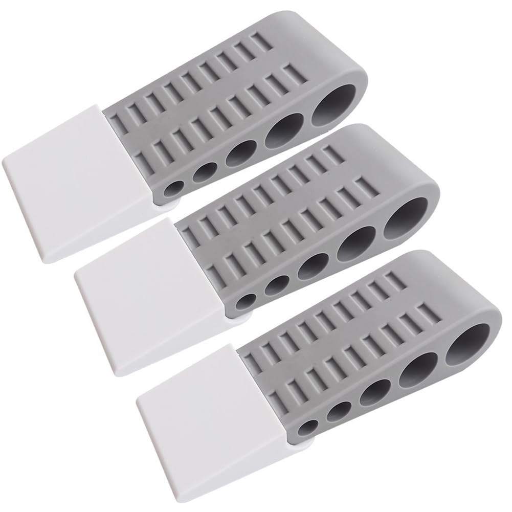 Vjsujehgy 3Pack Door Stops for Bottom of Door, Rubber Door Stopper Wedge with Holder, Door Holder to Keep Door Open